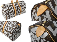 画像をギャラリービューアに読み込む, LOUIS VUITTON ルイ ヴィトン モノグラムグラフィティ キーポル50 ボストンバッグ M92197 ブラウン ホワイト 美品 中古 67283