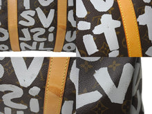 画像をギャラリービューアに読み込む, LOUIS VUITTON ルイ ヴィトン モノグラムグラフィティ キーポル50 ボストンバッグ M92197 ブラウン ホワイト 美品 中古 67283