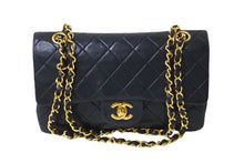 画像をギャラリービューアに読み込む, CHANEL シャネル マトラッセ 23 Wフラップ チェーン ショルダーバッグ ブラック 1番台 ラムスキン ココマーク ゴールド金具 良品 中古 67284