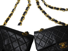 画像をギャラリービューアに読み込む, CHANEL シャネル マトラッセ 23 Wフラップ チェーン ショルダーバッグ ブラック 1番台 ラムスキン ココマーク ゴールド金具 良品 中古 67284
