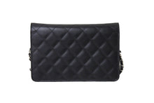 Load image into Gallery viewer, CHANEL シャネル カンボンライン A46646 チェーンウォレット ショルダー 16番台 2012年 ブラック シルバー金具 美品 中古 67288