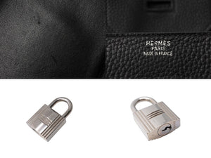 極美品 ゴルチェデザイン HERMES エルメス ショルダーバーキン ブラック トリヨンクレマンス ◻︎I刻 シルバー金具 中古 67290