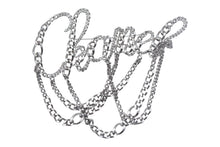 Load image into Gallery viewer, 極美品 CHANEL シャネル ロゴ チェーン ブローチ 06P シルバー メタル ジュエリー アクセサリー 小物 シルバー金具 中古 67294
