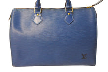 Load image into Gallery viewer, LOUIS VUITTON ルイヴィトン スピーディ30 エピ ミニボストンバッグ M43005 PVC レザー ブルー ゴールド金具 美品 中古 67295