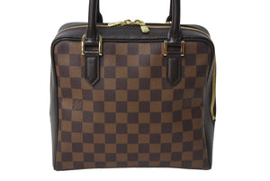 LOUIS VUITTON ルイヴィトン ハンドバッグ ブレラ ダミエ エベヌ N51150 ゴールド金具 ブラウン 美品 中古 67296