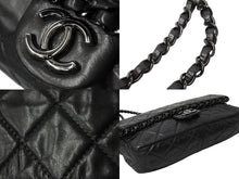 画像をギャラリービューアに読み込む, CHANEL シャネル マトラッセ チェーンアラウンド ショルダーバッグ 16番台 カーフスキン グレー ブラック金具 美品 中古 67301