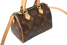 Load image into Gallery viewer, 極美品 LOUIS VUITTON ルイヴィトン ナノスピーディ ハンドバッグ 2WAY M61252 モノグラムキャンバス ヌメ革 中古 67310