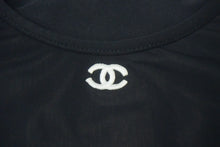 画像をギャラリービューアに読み込む, CHANEL シャネル 半袖Tシャツ チビT クロップド ココマーク フランス スパンデックス ナイロン ブラック サイズ42 美品 中古 67315