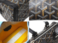 Load image into Gallery viewer, 新品同様 Goyard ゴヤール ミニクロワジュール 2WAY ハンドバッグ ショルダーバッグ ミニボストン ブラック ブラウン 中古 67317