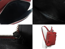 画像をギャラリービューアに読み込む, PRADA プラダ バックパック リュック VZ063T トライアングルロゴ レザー レッド 赤 美品 中古 67318