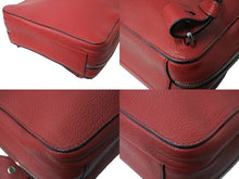 画像をギャラリービューアに読み込む, PRADA プラダ バックパック リュック VZ063T トライアングルロゴ レザー レッド 赤 美品 中古 67318