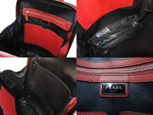 Load image into Gallery viewer, PRADA プラダ バックパック リュック VZ063T トライアングルロゴ レザー レッド 赤 美品 中古 67318