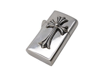 画像をギャラリービューアに読み込む, ChromeHearts クロムハーツ CHクロスタイニー ダブルクロス スリム ナロー ジッポ 115.8g シルバー925 美品 中古 67325