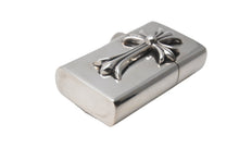 画像をギャラリービューアに読み込む, ChromeHearts クロムハーツ CHクロスタイニー ダブルクロス スリム ナロー ジッポ 115.8g シルバー925 美品 中古 67325