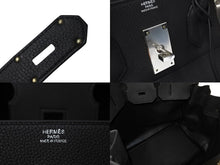 Load image into Gallery viewer, 新品同様 HERMES エルメス オータクロア50 トゴ ブラックシルバー金具 Y刻印 中古 67330