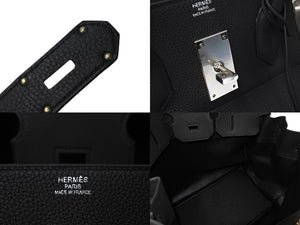 新品同様 HERMES エルメス オータクロア50 トゴ ブラックシルバー金具 Y刻印 中古 67330