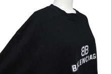 Load image into Gallery viewer, BALENCIAGA バレンシアガ モザイクピクセルドットロゴプリント Tシャツ コットン ブラック ホワイト サイズXS 美品 中古 67333