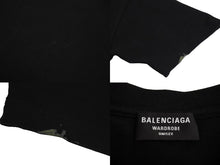 Load image into Gallery viewer, BALENCIAGA バレンシアガ モザイクピクセルドットロゴプリント Tシャツ コットン ブラック ホワイト サイズXS 美品 中古 67333