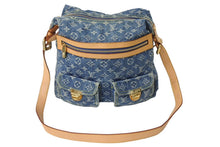 画像をギャラリービューアに読み込む, LOUIS VUITTON ルイ ヴィトン バギーGM ショルダーバッグ M95048 モノグラムデニム ブルー ベージュ 美品 中古 67338