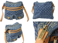 画像をギャラリービューアに読み込む, LOUIS VUITTON ルイ ヴィトン バギーGM ショルダーバッグ M95048 モノグラムデニム ブルー ベージュ 美品 中古 67338