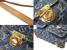 画像をギャラリービューアに読み込む, LOUIS VUITTON ルイ ヴィトン バギーGM ショルダーバッグ M95048 モノグラムデニム ブルー ベージュ 美品 中古 67338