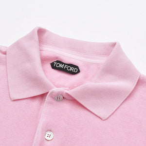 極美品 TOM FORD トムフォード 半袖 ポロシャツ サイズ50 ピンク コットン ナイロン ポルトガル製 中古 4a006734