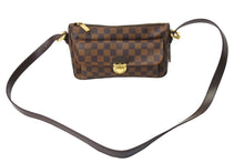 画像をギャラリービューアに読み込む, 極美品 LOUIS VUITTON ルイヴィトン ショルダーバッグ ラヴェッロGM ダミエ N60006 スト付き ブラウン ゴールド金具 中古 67340