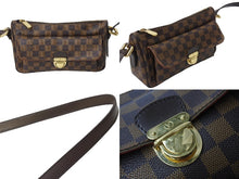 画像をギャラリービューアに読み込む, 極美品 LOUIS VUITTON ルイヴィトン ショルダーバッグ ラヴェッロGM ダミエ N60006 スト付き ブラウン ゴールド金具 中古 67340