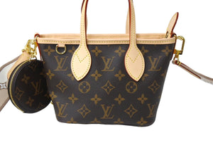 新品未使用 LOUIS VUITTON ルイヴィトン ハンドバッグ ネヴァーフル BB ブラウン モノグラムキャンバス レザー M46705 ゴールド金具 中古 67347