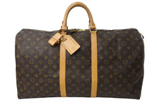 Load image into Gallery viewer, LOUIS VUITTON ルイヴィトン キーポル55 M41424 ボストンバッグ モノグラムキャンバス ブラウン 美品 中古 67348