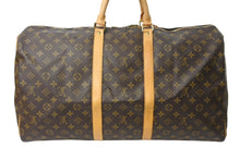 Load image into Gallery viewer, LOUIS VUITTON ルイヴィトン キーポル55 M41424 ボストンバッグ モノグラムキャンバス ブラウン 美品 中古 67348