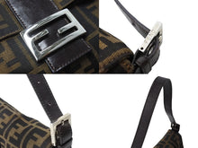 Load image into Gallery viewer, FENDI フェンディ ズッカ柄 マンマバケット ハンドバッグ 2354/26424/009 レザー ブラウン 美品 中古 67350