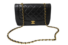 画像をギャラリービューアに読み込む, CHANEL シャネル ダイアナ25 マトラッセチェーンショルダーバッグ ココマーク 3番台 ラムスキン ブラウン ゴールド 美品 中古 67354