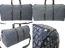 画像をギャラリービューアに読み込む, ChristianDior クリスチャンディオール トロッター オブリーク 2WAY ボストンバッグ ショルダーバッグ ブルー 美品 中古 67357