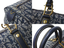 画像をギャラリービューアに読み込む, ChristianDior クリスチャンディオール トロッター オブリーク 2WAY ボストンバッグ ショルダーバッグ ブルー 美品 中古 67357