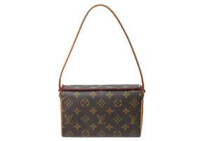 極美品 LOUIS VUITTON ルイヴィトン ハンドバッグ レシタル モノグラムキャンバス M51900 ゴールド金具 ブラウン 中古 67361