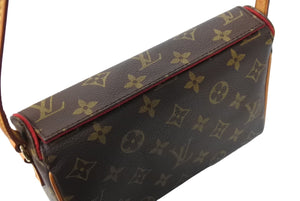 極美品 LOUIS VUITTON ルイヴィトン ハンドバッグ レシタル モノグラムキャンバス M51900 ゴールド金具 ブラウン 中古 67361