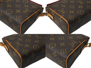 極美品 LOUIS VUITTON ルイヴィトン ハンドバッグ レシタル モノグラムキャンバス M51900 ゴールド金具 ブラウン 中古 67361