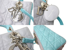 画像をギャラリービューアに読み込む, 極美品 Christian Dior クリスチャンディオール レディディオール カナージュ 2WAY ハンドバッグ ミディアム グレー 中古 4c066703