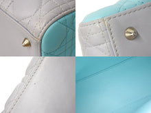 画像をギャラリービューアに読み込む, 極美品 Christian Dior クリスチャンディオール レディディオール カナージュ 2WAY ハンドバッグ ミディアム グレー 中古 4c066703
