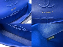 画像をギャラリービューアに読み込む, CHANEL シャネル マトラッセ 23 Wフラップ Wチェーン ショルダーバッグ 24番台 ブルー ラムスキン ココマーク ゴールド金具 美品 中古 67364