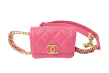 画像をギャラリービューアに読み込む, 極美品 CHANEL シャネル ココマーク マトラッセ ウエストポーチ ウエストバッグ キャビアスキン 32番台 ピンク 中古 67365