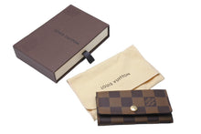 Load image into Gallery viewer, 極美品 LOUIS VUITTON ルイヴィトン ダミエ ミュルティクレ4 キーケース N62631 エベヌ ブラウン ゴールド金具 中古 67366