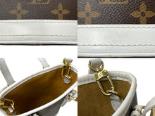 画像をギャラリービューアに読み込む, LOUIS VUITTON ルイヴィトン ナノバケット ショルダーバッグ モノグラム LVマッチ M81489 ブラウン ホワイト 美品 中古 67372