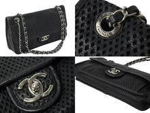Load image into Gallery viewer, CHANEL シャネル フレンチリビエラ ショルダーバッグ A67652 パンチング 17番台 2013年 ブラック シルバー金具 美品 中古 67378