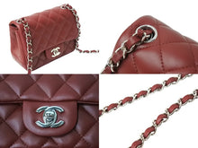 画像をギャラリービューアに読み込む, 極美品 CHANEL シャネル ミニマトラッセ チェーンショルダーバッグ ダークレッド ココマーク 28番台 レザー シルバー金具 中古 67379
