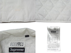 Supreme MM6 Maison Margiela Padded Shirt シュプリーム メゾンマルジェラ シャツジャケット サイズL 24SS ホワイト コットン 美品 中古 67390