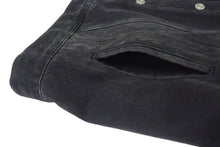 画像をギャラリービューアに読み込む, BALENCIAGA バレンシアガ デニムジャケット ロゴ ラインストーン 571449 TEW05 イタリア製 コットン ブラック サイズ34 美品 中古 67393