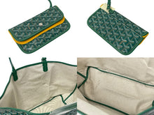 画像をギャラリービューアに読み込む, 新品未使用 GOYARD ゴヤール サンルイPM トートバッグ STLOUIPMLTY09CL09P PVC レザー ヘリンボーン グリーン 中古 67396