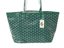 画像をギャラリービューアに読み込む, 新品未使用 GOYARD ゴヤール サンルイPM トートバッグ STLOUIPMLTY09CL09P PVC レザー ヘリンボーン グリーン 中古 67396